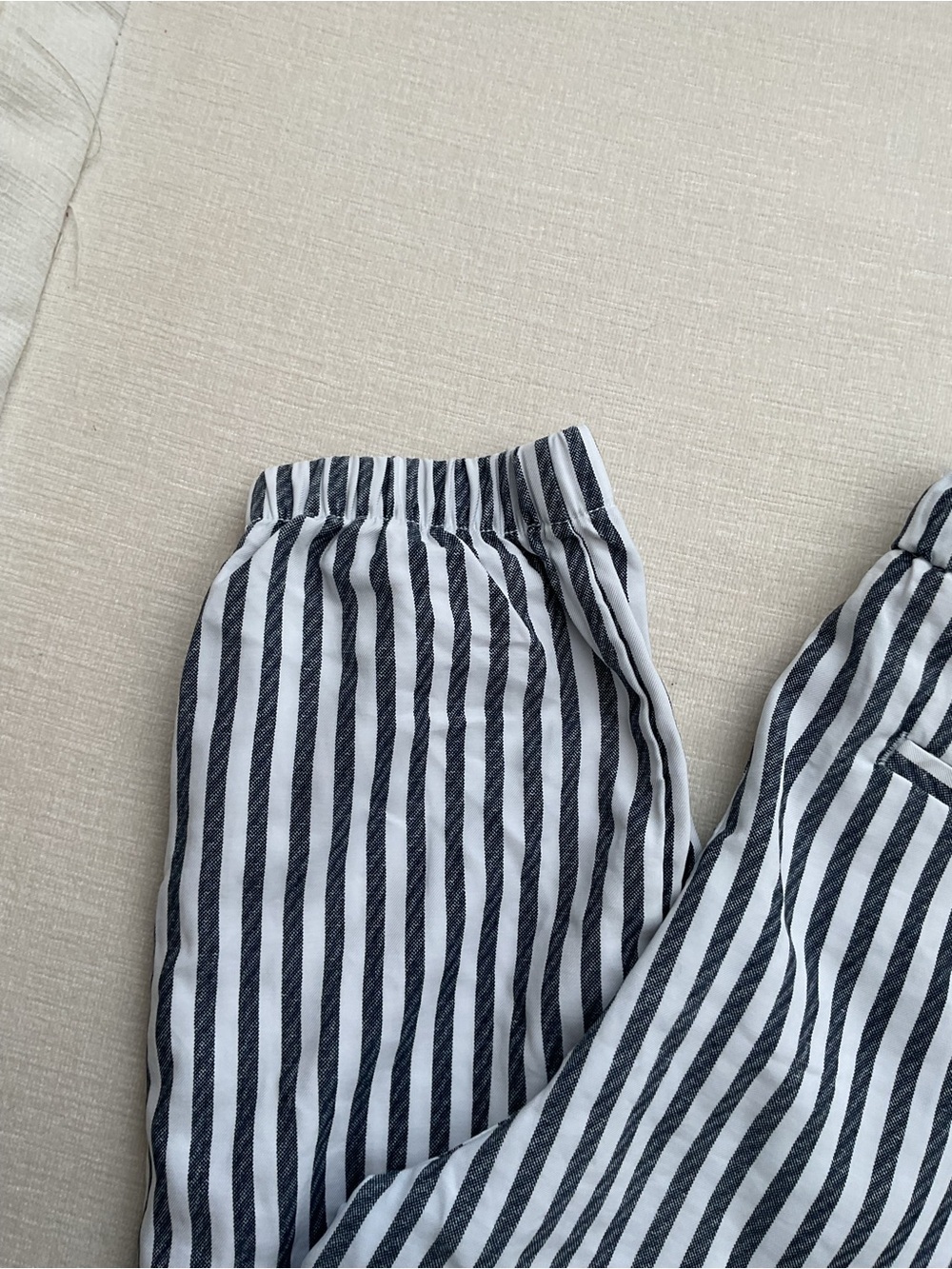 Tommy Hilfiger Black and White Vertical Stripe Joggers - Picture 5 of 8
